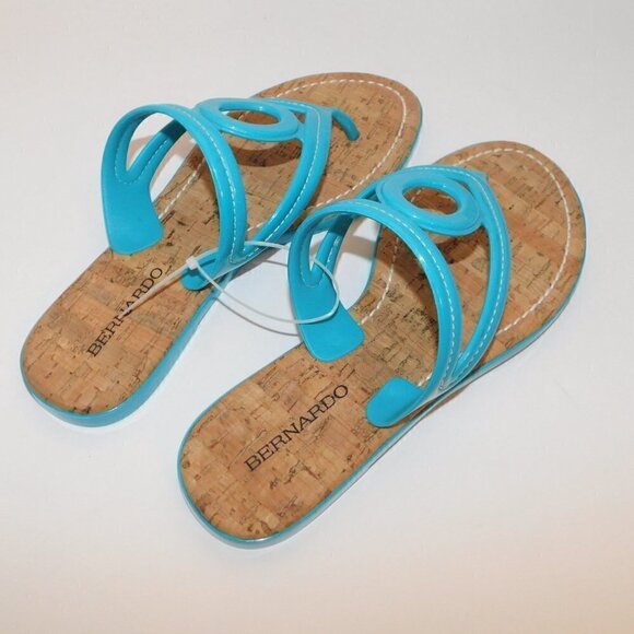 BERNARDO Tania Jelly Sandals Turquoise PVC size 9 - Picture 4 of 5